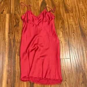 Frankie's Bikinis Red Slip Dress